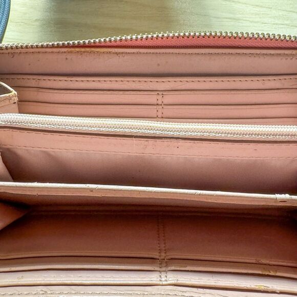 Coach Signature Canvas Wallet - Tan & Pink Y2K - Picture 10 of 11